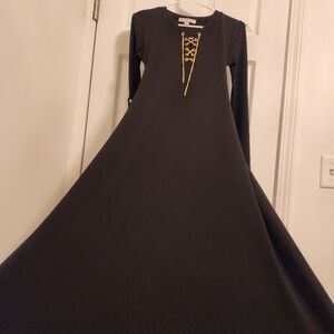 Michael KORS Elegant Black Long Sleeve Dress